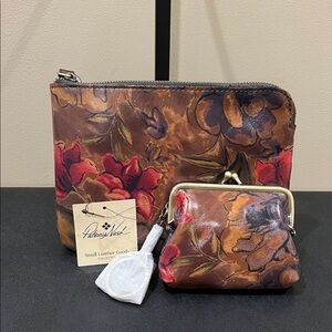 Patricia Nash | “Cassini Sienna Sunset” Leather Wallet/Clutch w/ Matching Wallet